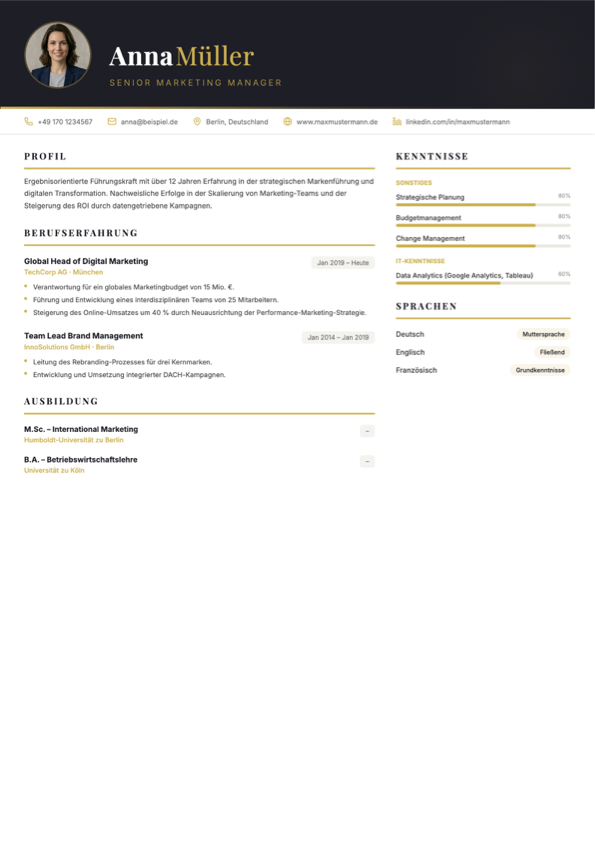 Executive Template Vorschau