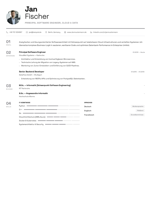 Swiss Template Vorschau